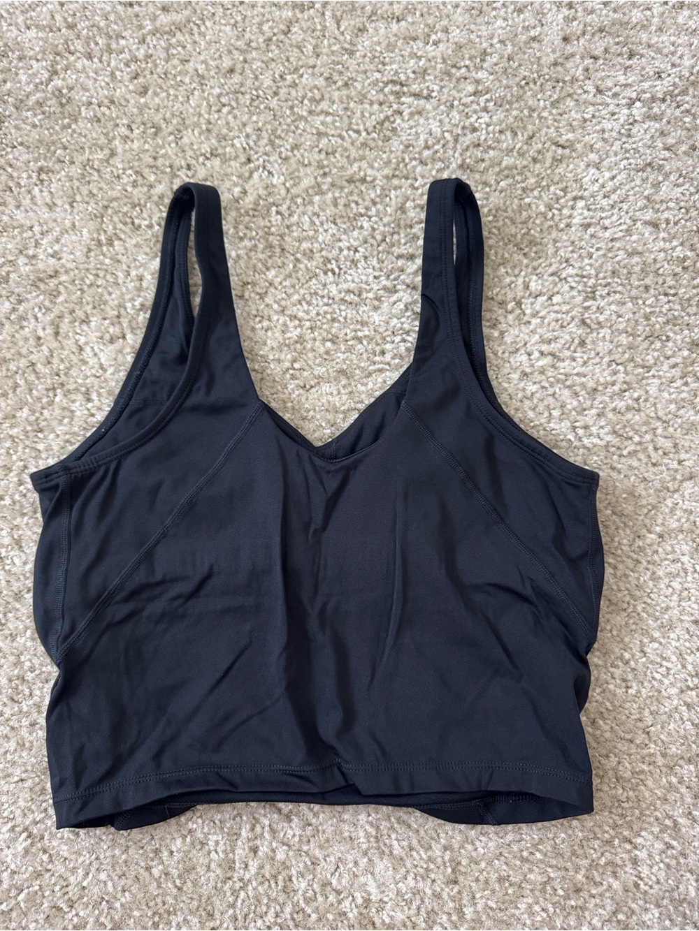 Women's Black Cropped Workout Tank Top